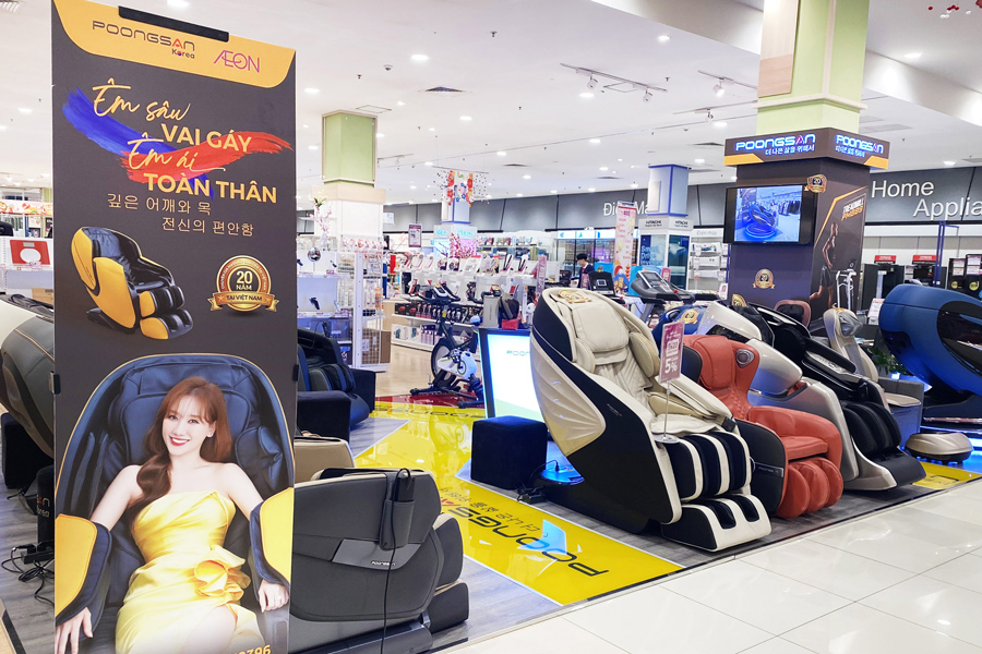 Showroom ghế massage Aeon Long Biên - Hà Nội